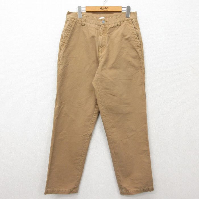 W32/古着 EMS パンツ メンズ ダック地 コットン ベージュ カーキ 24may20 中古 ボトムス ロング