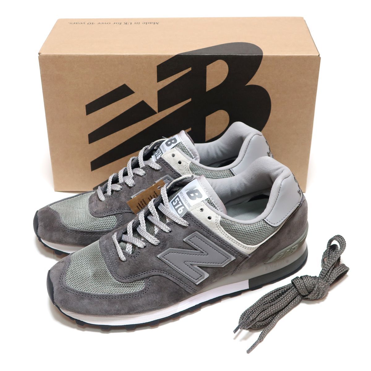NEW BALANCE OU576PGL GRAY SUEDE MADE IN UK M576 ENGLAND 