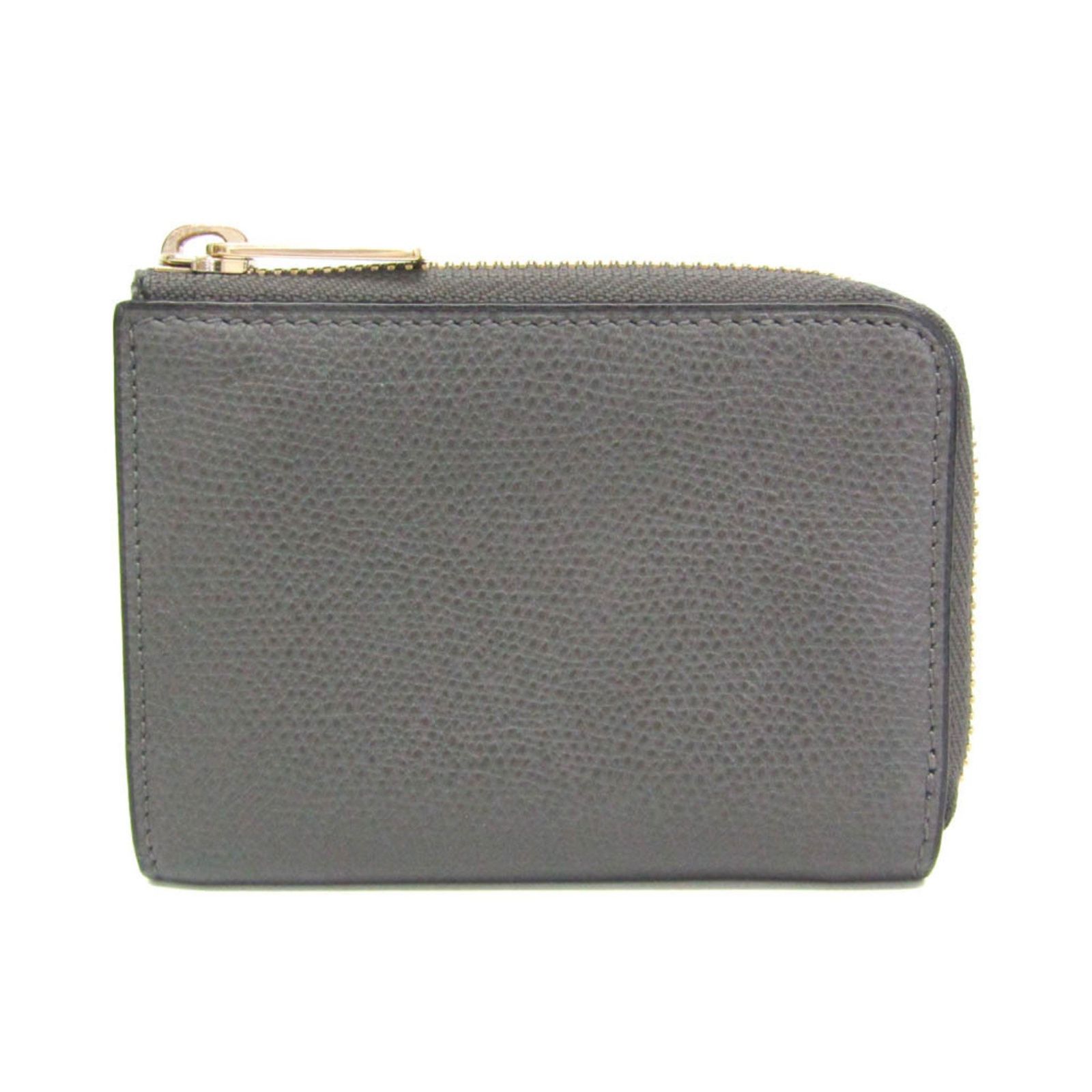 ヴァレクストラ Valextra グレー レザー コインケース coincase 【公式 