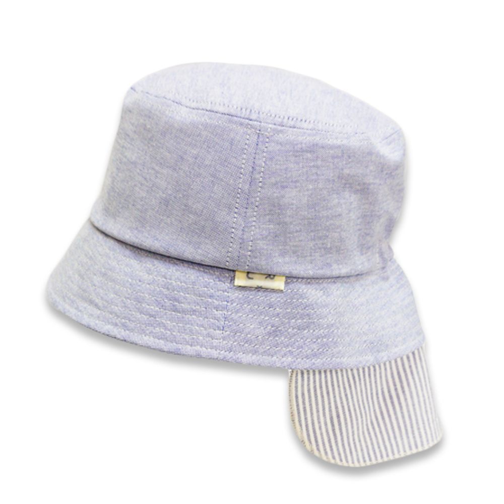 ブルー  Sサイズ  日除けHAT 帽子 ベビー ハット 赤ちゃん帽子 ベビー帽子 キャップ UVカット UV対策 紫外線対策 アゴゴム 日除け 日よけ かわいい 赤ちゃん 子供 子ども 子ども shapox シャポック