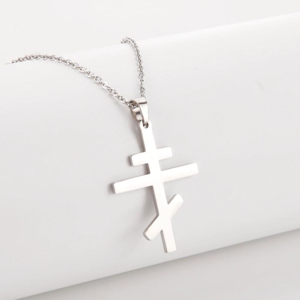 八端十字架 ロシア正教 クロス 十字架 ネックレス ペンダント シルバー