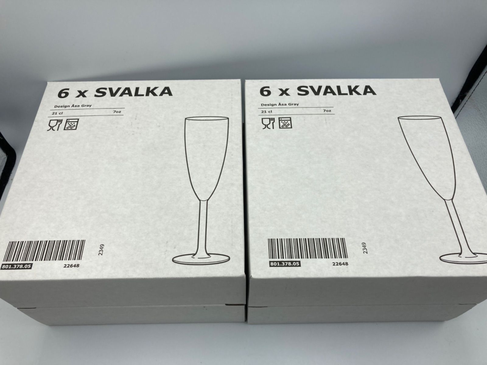 IKEA イケア　シャンパングラス スヴァルカ 12脚セット SVALKA