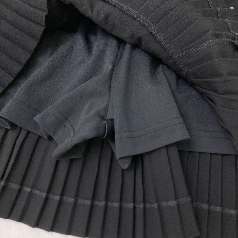 サイズ：38 ARCHIVIO アルチビオ プリーツフリルスカート ブラック系