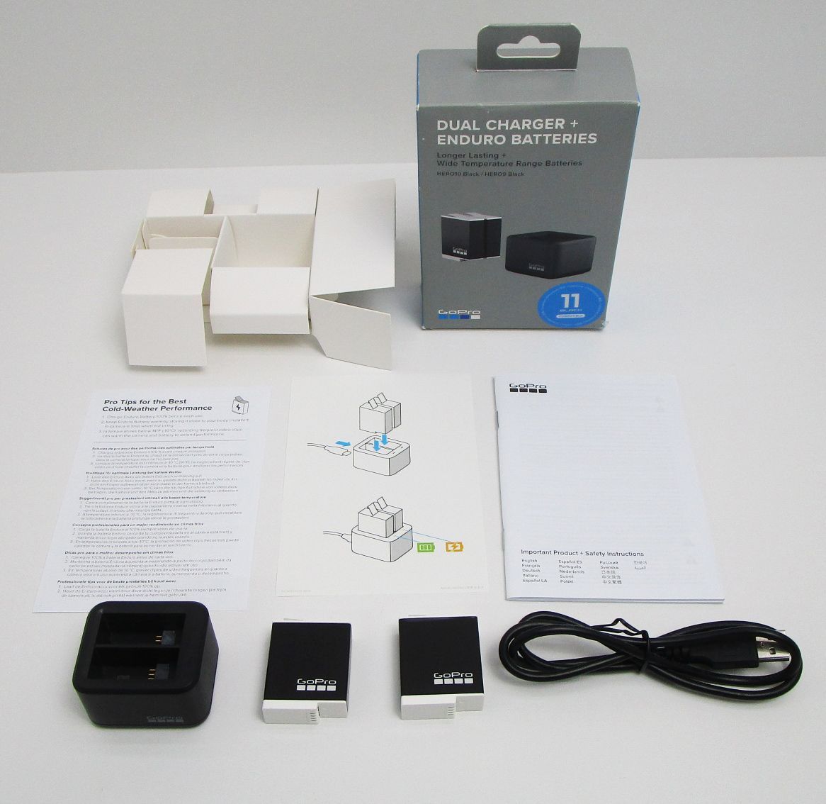 GoPro ADDBD-211-JV デュアルバッテリーチャージャー + エンデューロバッテリー2個セット