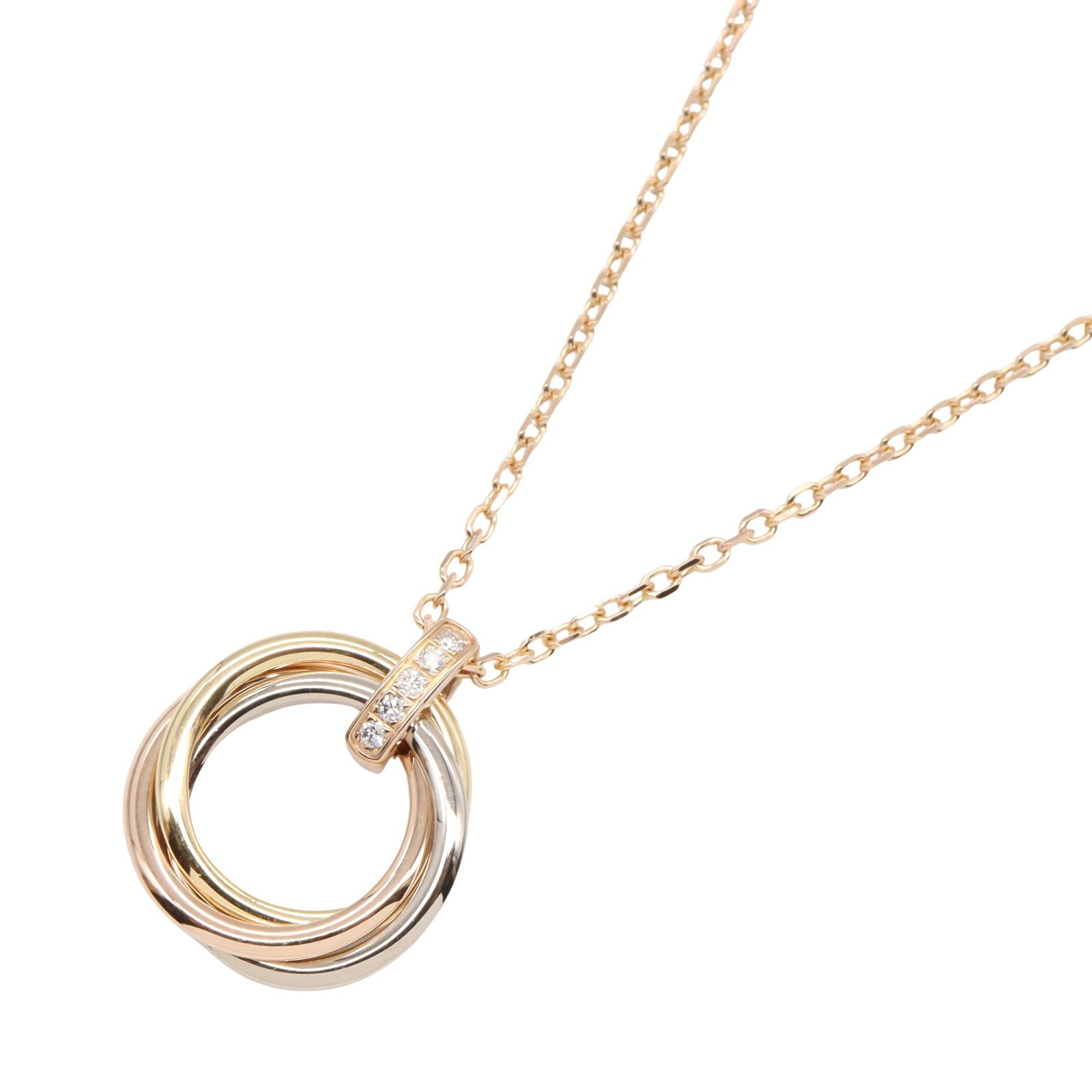 カルティエ CARTIER ネックレス トリニティネックレス ダイヤ 首回り 