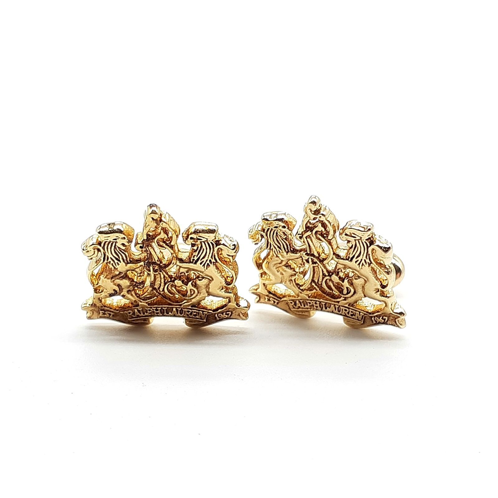 RALPH LAURENT ラルフローレン カフス カフリンクス ゴールド
