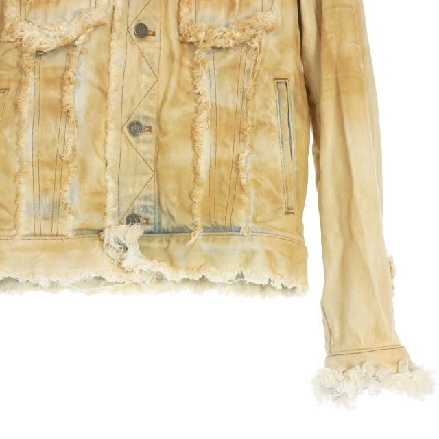 エゴンラボ EGONLAB 25SS RAW EDGES DENIM JACKET / YEL DIRTY デニム 