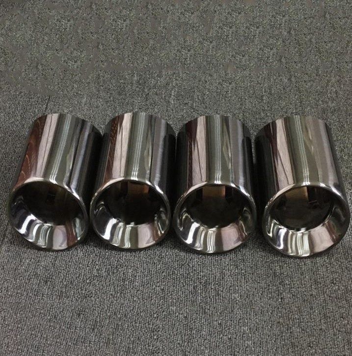 BMW ステンレス製マフラーカッター M シリーズ F87 M2 F80 M3 F82 F83 M4 F10 M5 F12 F13 M6 適応 チタン黒4個セット