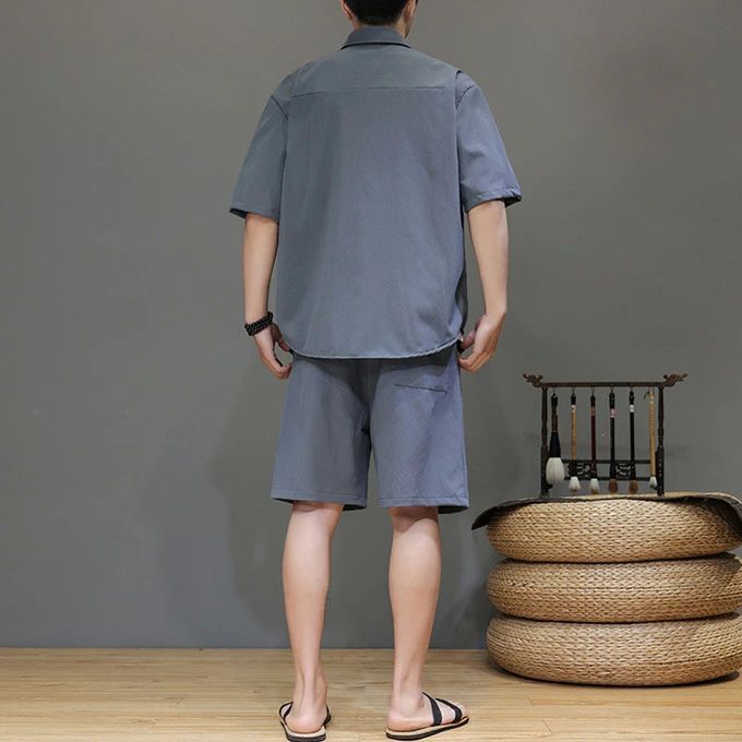 ニット綿、半袖半ズボン、春秋セット 楽天市場】メンズ ニット 半袖 綿麻 サマーニット ハンド
