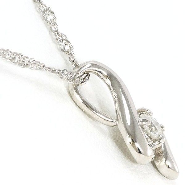 PT900 PT850 ネックレス necklace ダイヤ 0.08 総重量約2.3g 約