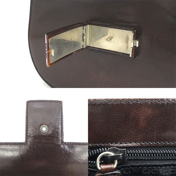 PRADA / プラダ □ハンドバッグ カーフ ブラウン バッグ プッシュ