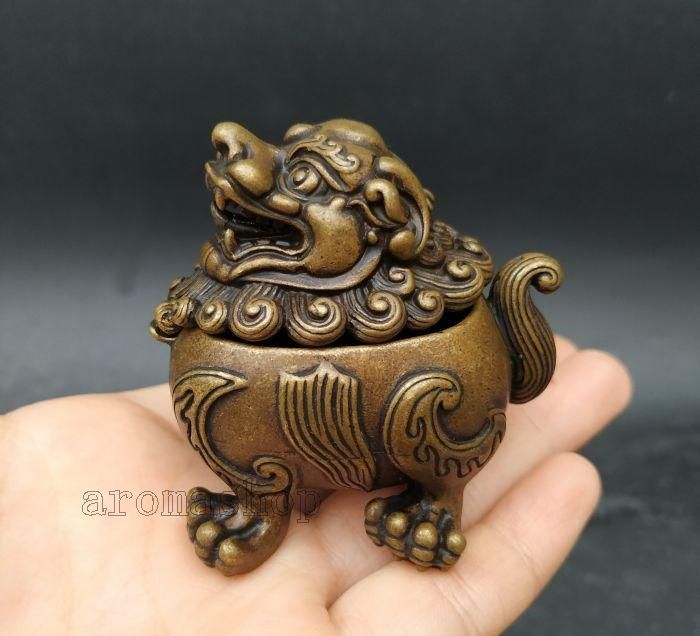 銅製 元宝開蓋招財進宝香炉 香道具 装飾品 工芸品 美術品 置物 新品・未使用】 銅器 香炉 茶道香炉 神獣香炉招財辟邪 香道具