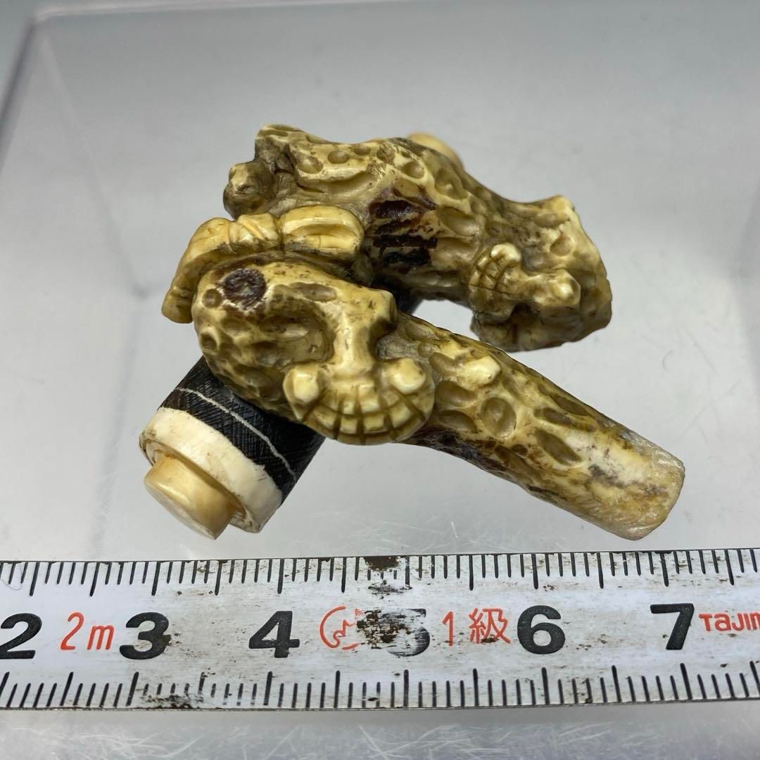 上 巻物 筆架 根付 17g 東さ6-0817 2F