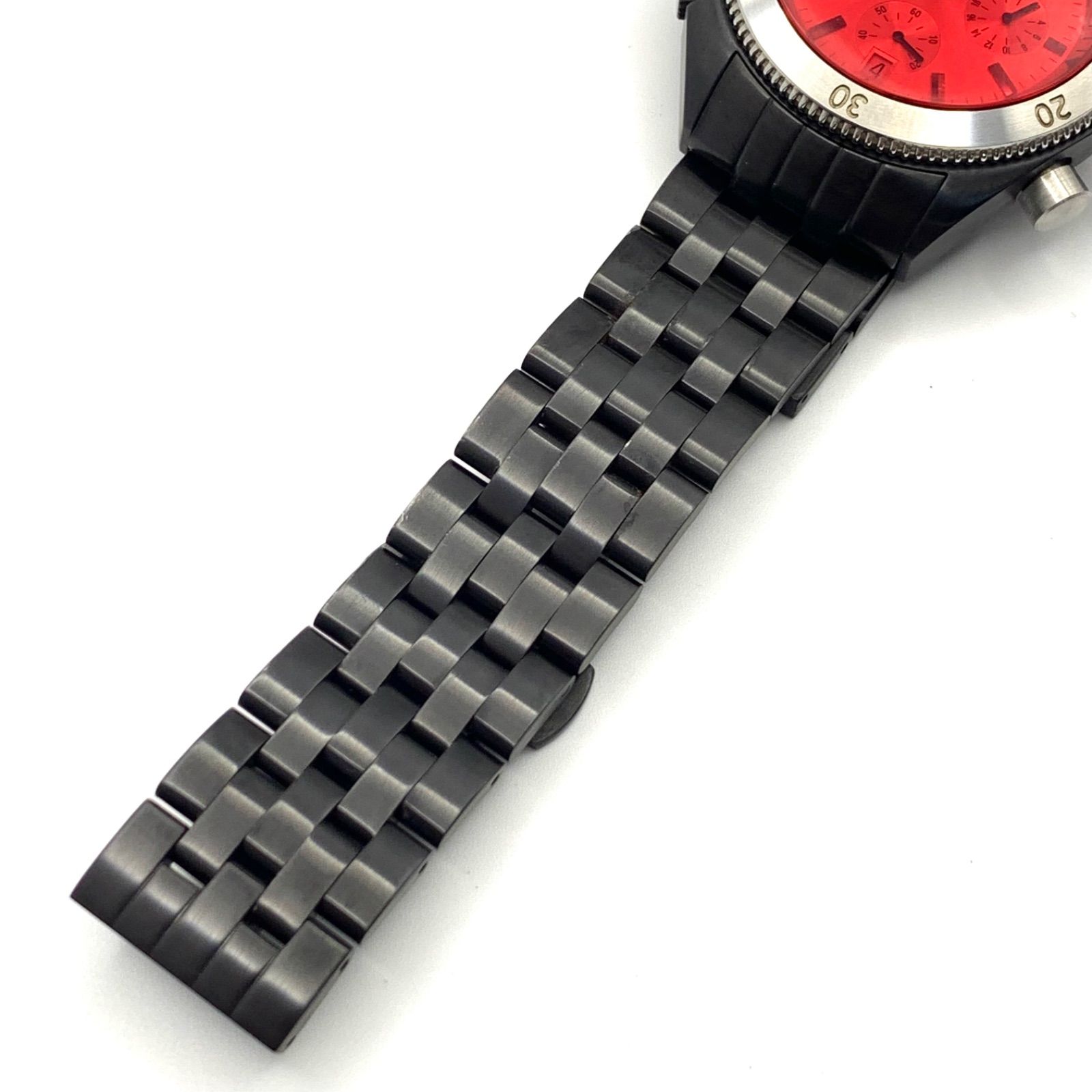 中古】エンポリオアルマーニ AR-0598 クロノグラフレッド腕時計 - メルカリ