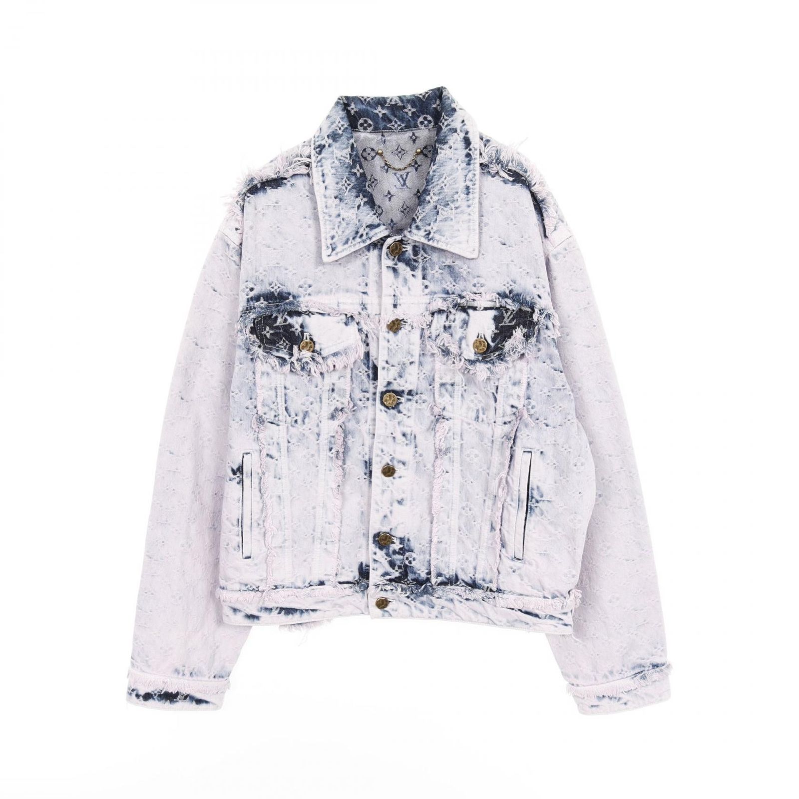 ルイ ヴィトン LOUIS VUITTON デニムジャケット フリンジモノグラムボーイフッド RM231UZDHOA81W その他 デニムジャケット メンズ Used A