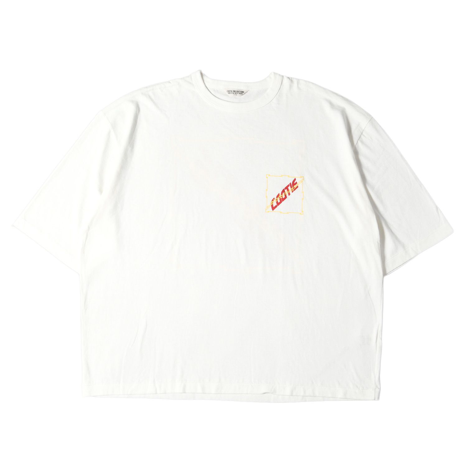 美品 COOTIE クーティー Tシャツ サイズ:L 21SS パロディー ロゴ オーバーサイズ クルーネック 半袖 Tシャツ Print  Oversized S/S Tee ホワイト 白 トップス カットソー