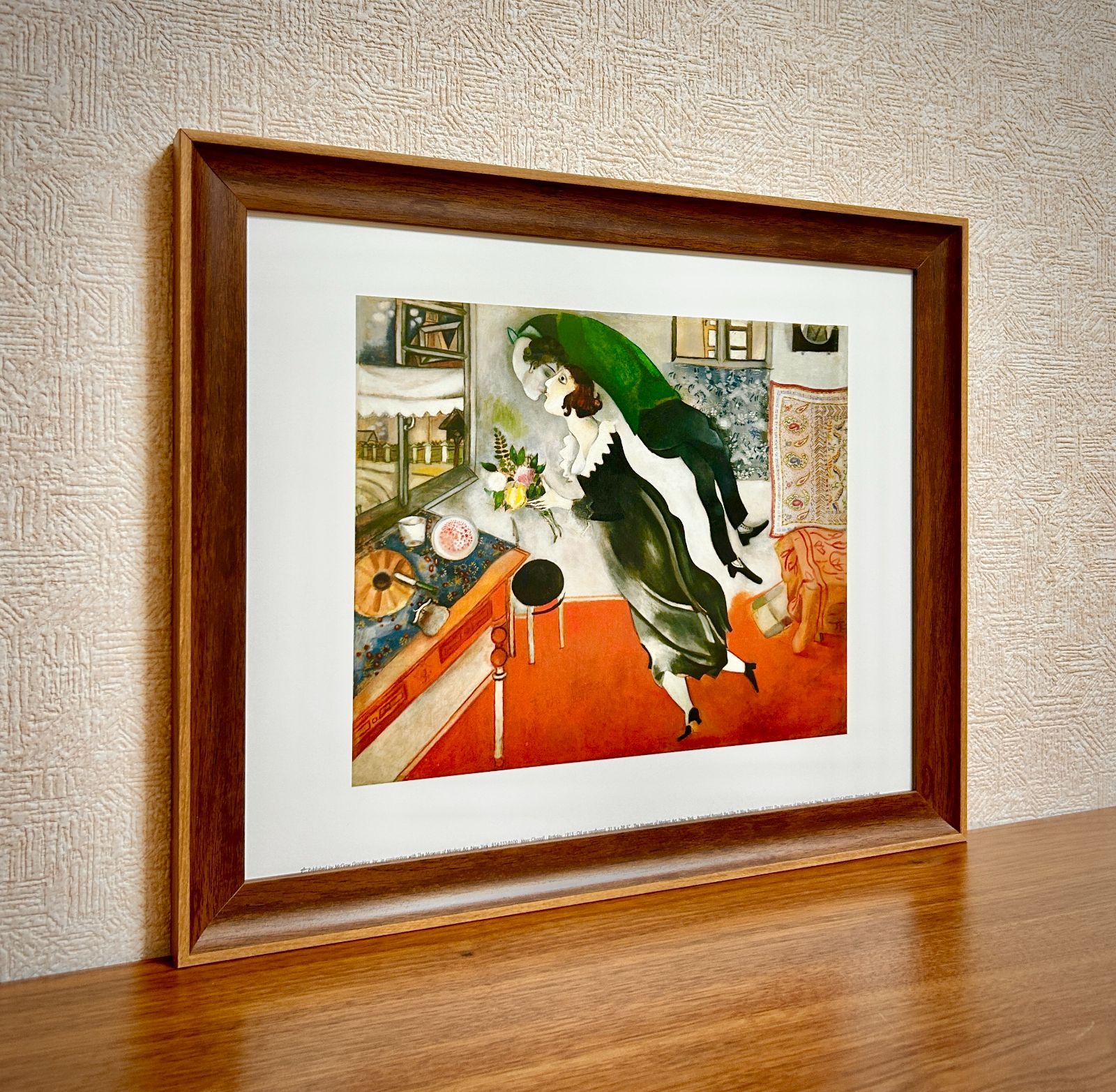 Marc Chagall (マルクシャガール)額縁付き サイン入り 新品☆額縁付アートポスター☆マルク・シャガール☆Marc Chagall