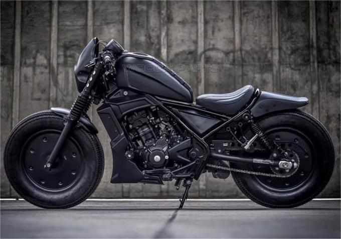 ホンダ Rebel CMX250|300|500 用 エンジンカバー サイドパネル 装飾カバー ダークブラック 2017〜2025 対応