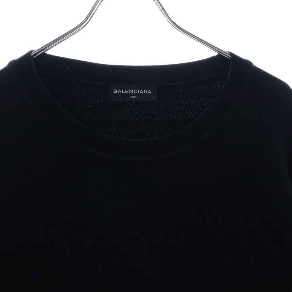 BALENCIAGA HOMME クルーネックスウェット 17aw バレンシアガ 17AW ブリーチ加工 HOMME刺繍 オーバーサイズ