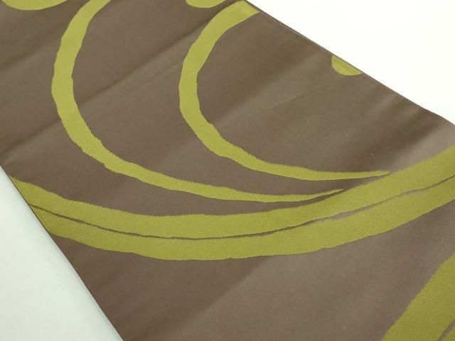 平和屋着物 上 世界的人形師 辻村寿三郎 ジュサブロー 六通柄袋帯 唐草文 濃い鳩羽鼠色地 DZAA9498kh5