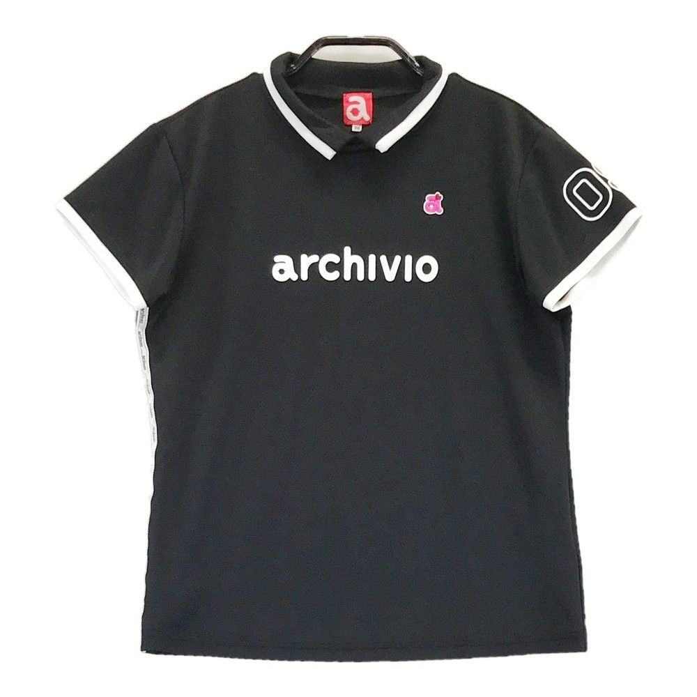 サイズ：38 ARCHIVIO アルチビオ  半袖ハイネックTシャツ  ブラック系 [240101429780] ゴルフウェア レディース ストスト サイズ：38 ARCHIVIO アルチビオ 半袖ハイネックTシャツ
