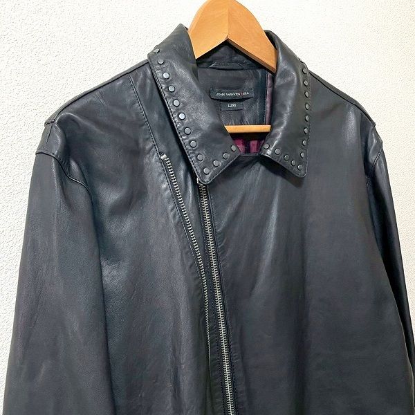 wxc ジョンバルベイトス John Varvatos ジャケット XL 黒 ダブル