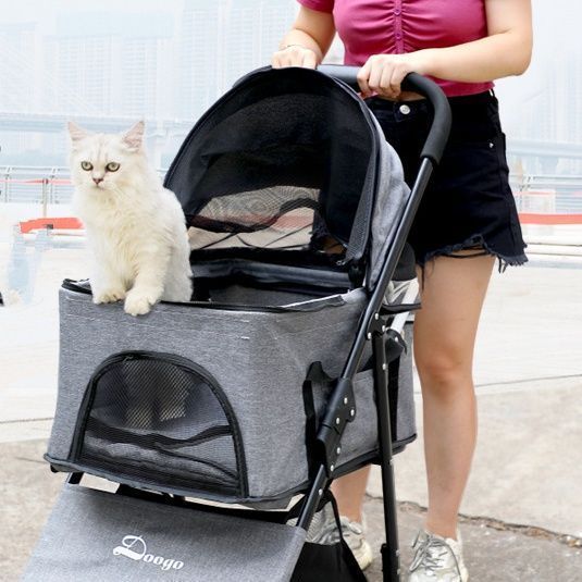 ペットカート キャリー 軽量 猫 小型犬 バスケット 着脱 取り外し 暑さ対策 カバー 日除け 収納 折りたたみ コンパクト