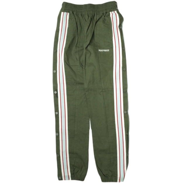 READYMADE レディメイド SIDE SNAP TRACK PANTS VINTAGE US ARMY TENT SHELL テントシェル サイドスナップトラックパンツ 1 KHAKI リメイク 再構築 イージー ボトムス g15101