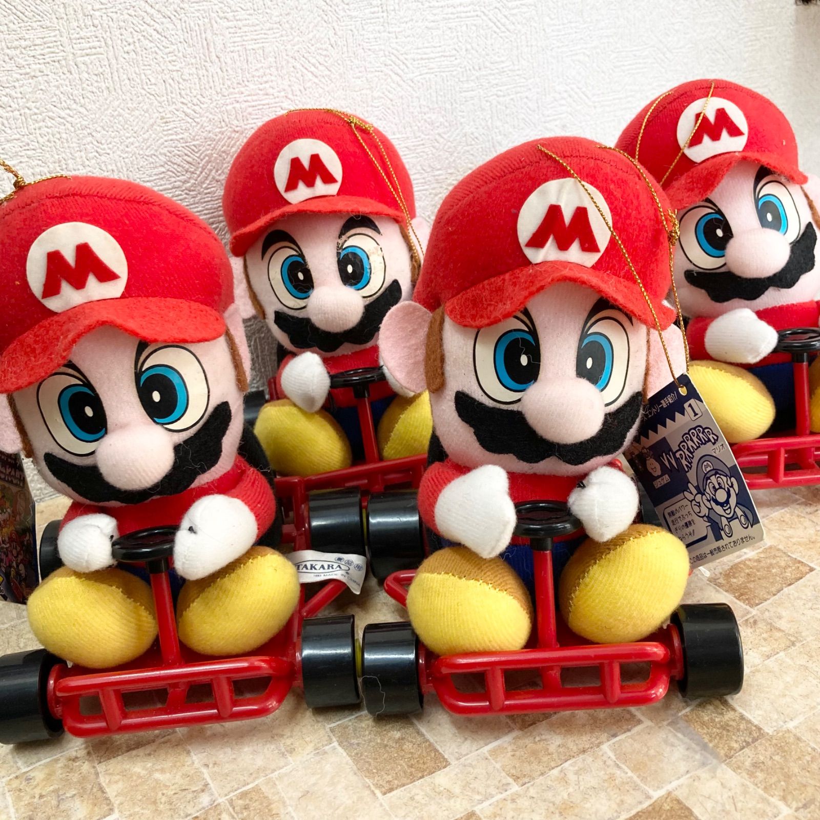 非売品】マリオ4体セット スーパーマリオカート ぬいぐるみ 非売品】マリオ4体セット スーパーマリオカート ぬいぐるみ