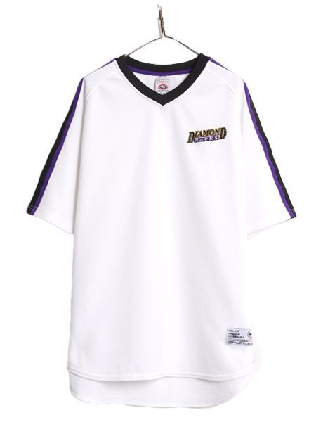 【お得なクーポン配布中!】 MLB オフィシャル TRUE FAN ダイヤモンドバックス 半袖 ベースボール シャツ メンズ XL / 古着 ゲームシャツ ユニフォーム 半袖シャツ 野球