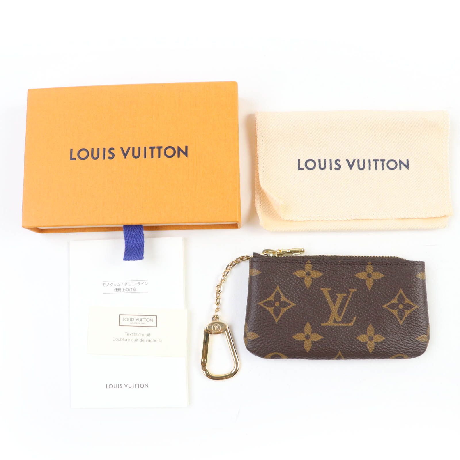 LOUIS VUITTON ルイヴィトン M62650 カードキーケース ポシェット・クレ モノグラムキャンバス コインケース ブラウン 箱 保存袋付き イタリア製 レディース