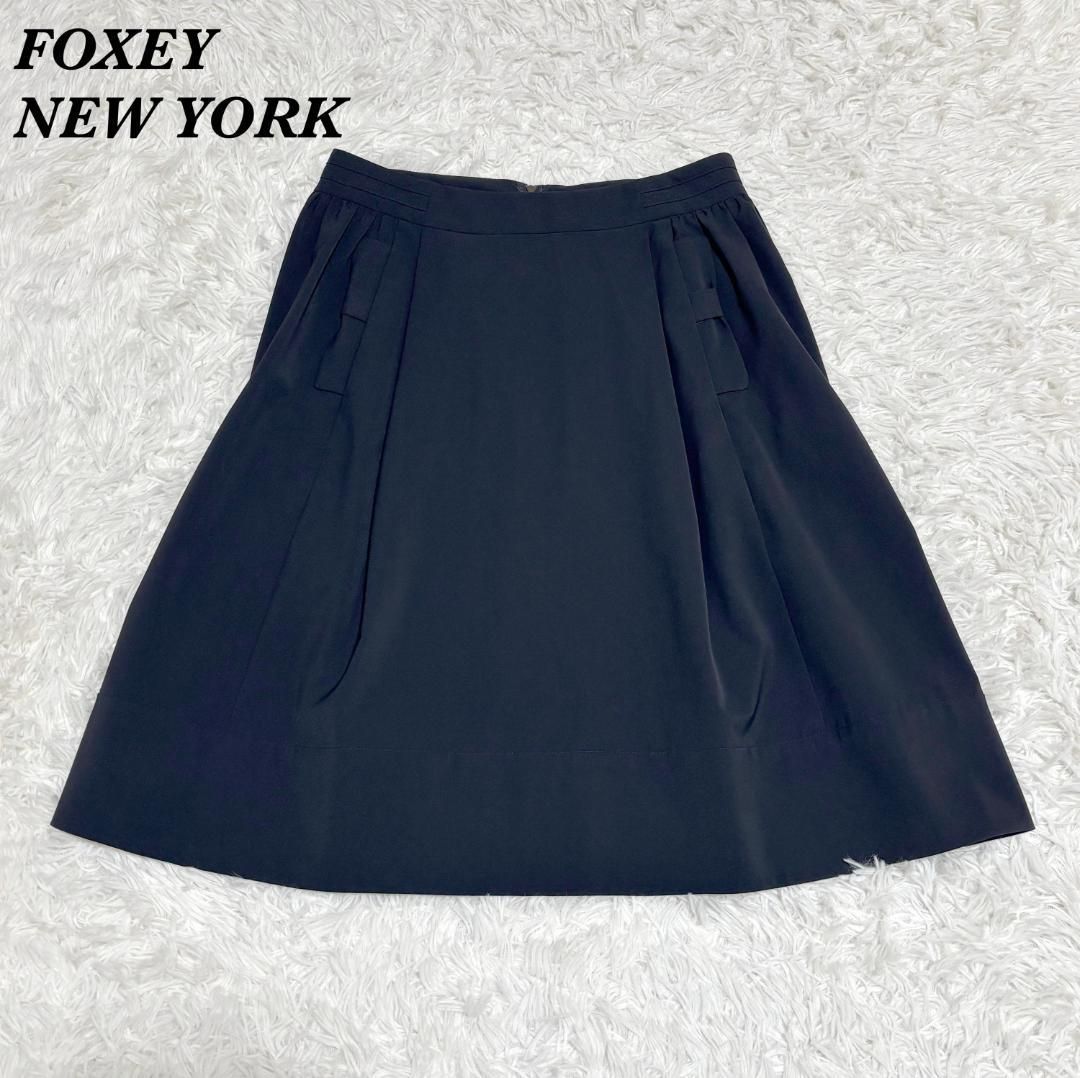 FOXEY NEW YORK スカート 40 L ダークネイビー
