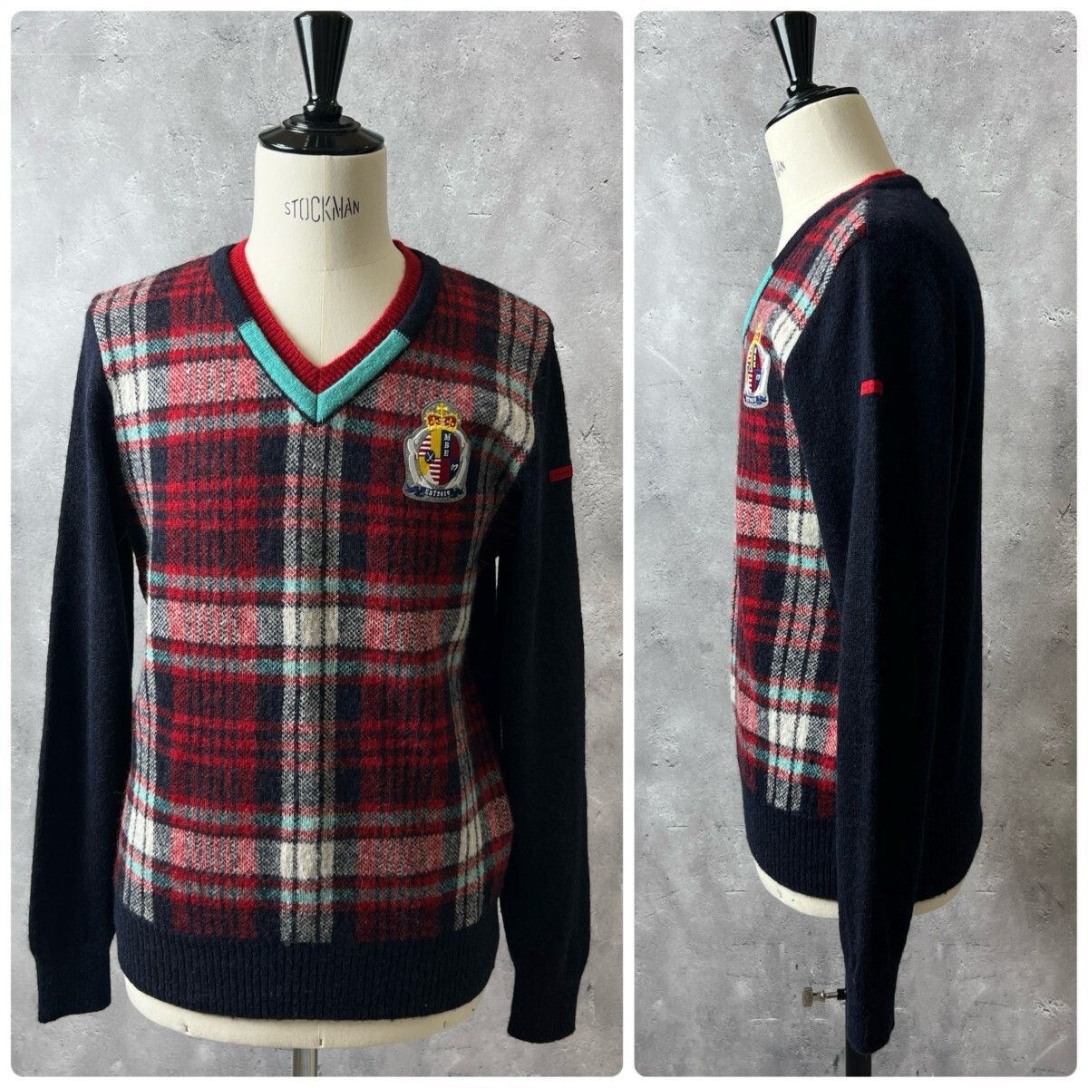 アルパカ素材　美品　マスターバニー　ニット　L〜XL相当　黒　セーター　　5 上田桃子プロコラボカラーあり】カシミヤクルーネックニットプル