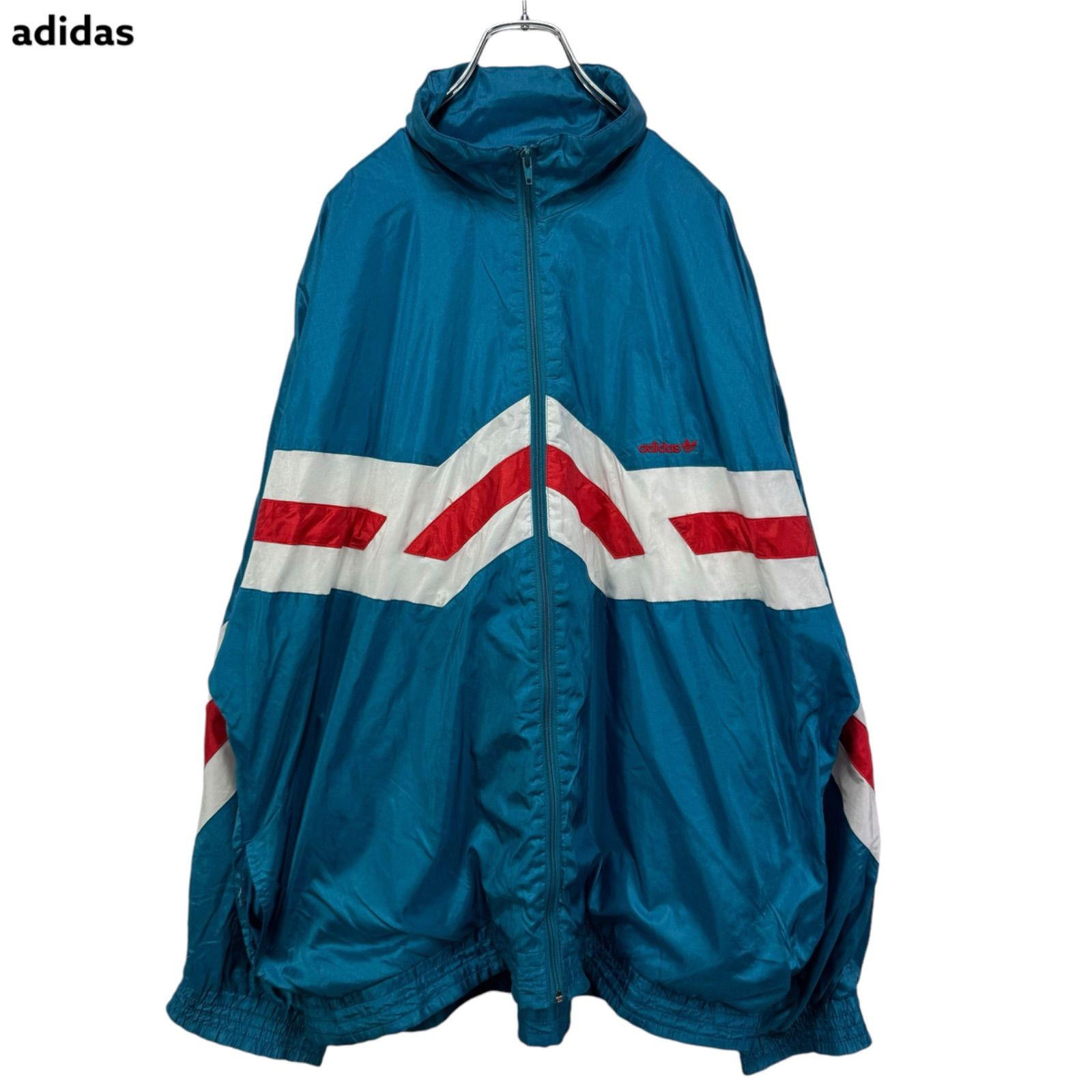 80s vintage adidas Logo Embroidery Nylon Zip-up Jacket