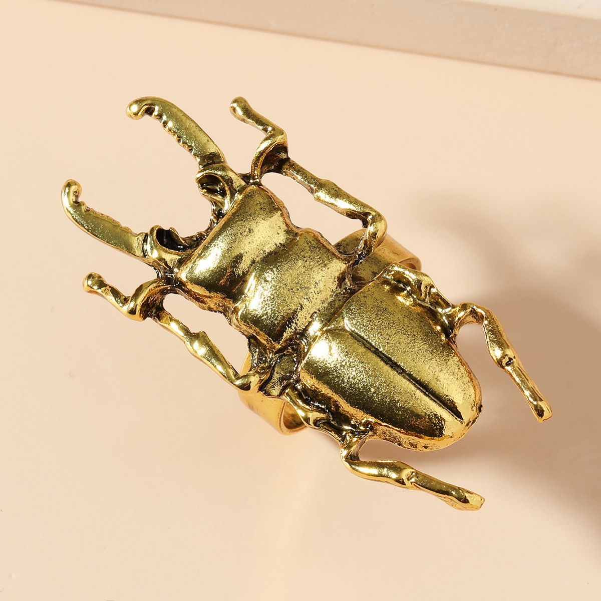 クワガタ リング 指輪 レディース ゴールド 虫 昆虫 クワガタムシ