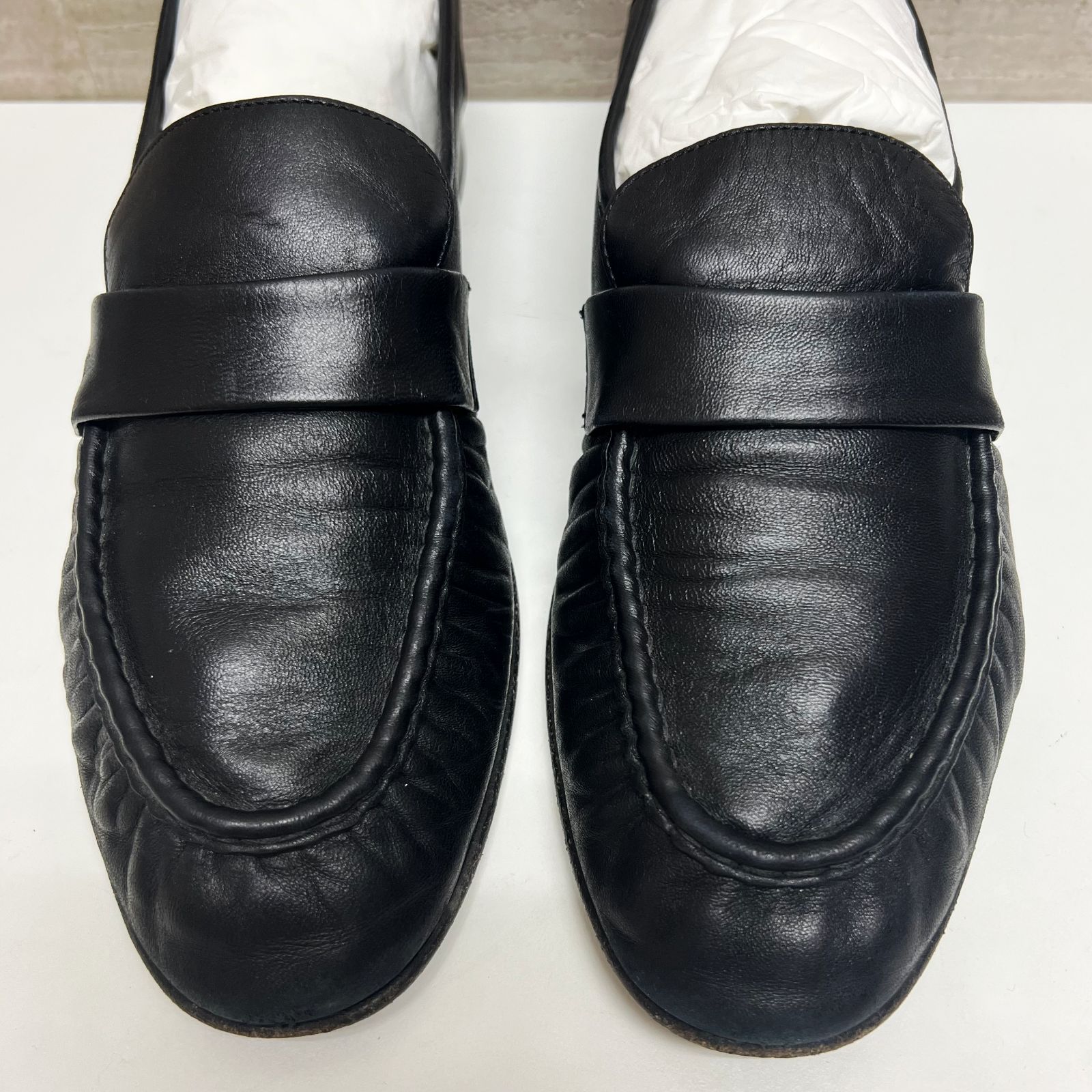 THE ROW ローファー　ザ・ロウ　36h シューズ THE ROW ザロウ SOFT LOAFER ローファー ブラック size41【中