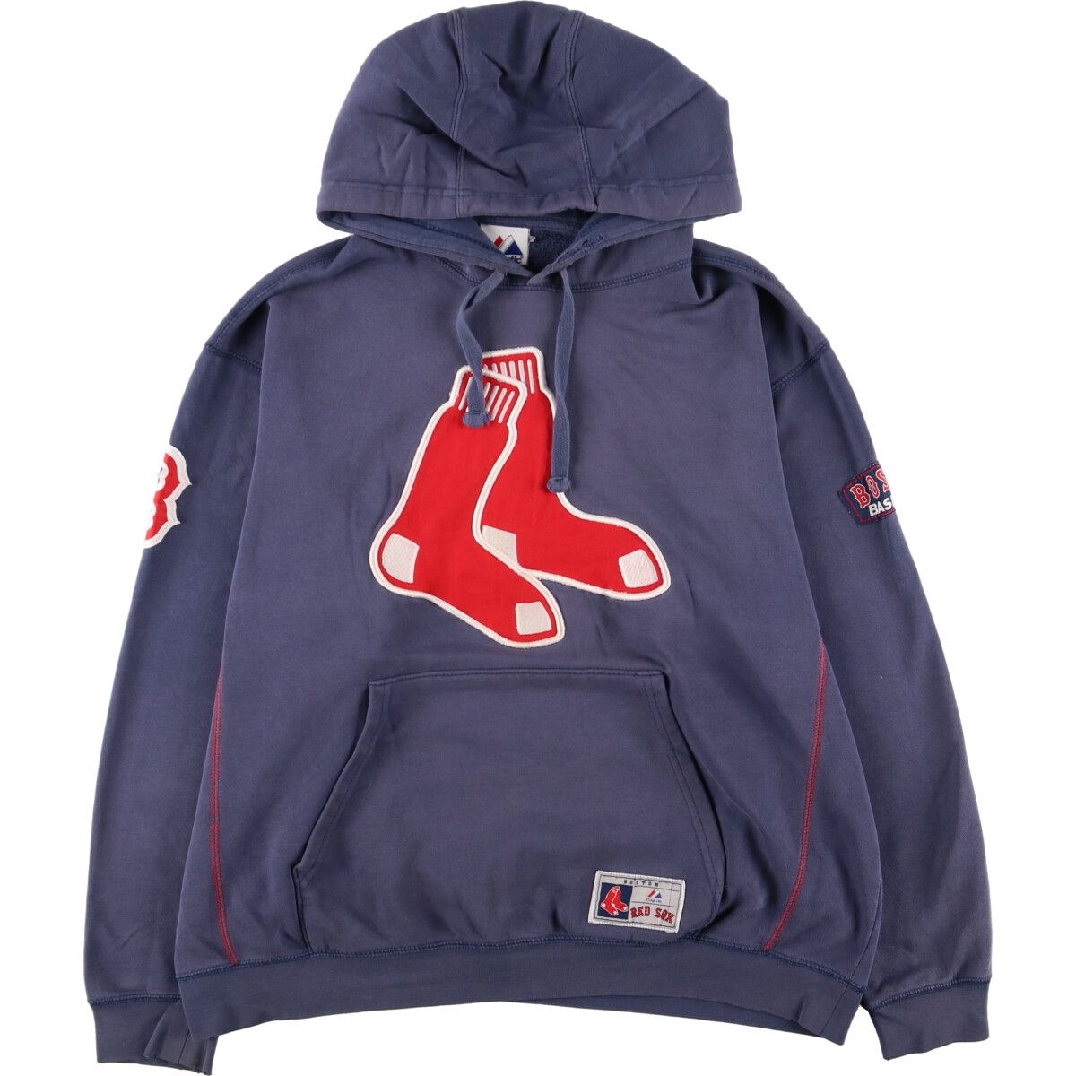 MLBレッドソックス Majestic パーカー 刺繡ロゴ XL プルオーバー MLBレッドソックス Majestic パーカー 刺繡ロゴ XL プルオーバー