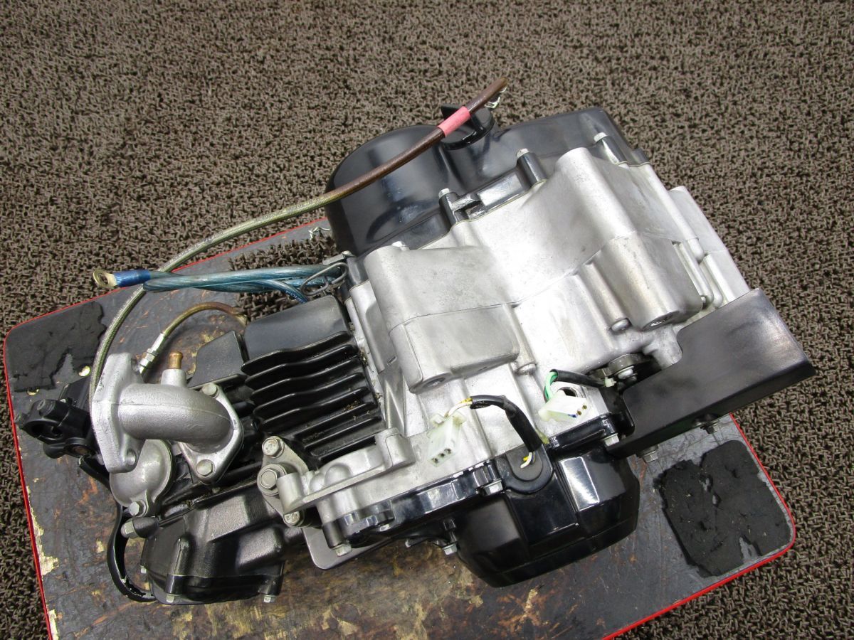 KSR110 エンジン クラッチ付き レバー マスター W408！KL110A 始動確認済み OH素材に カワサキ 【 KL110AE 】 キャブ車 動画有 KSR110 エンジン クラッチ付き レバー マスター □W408！KL110A 始動