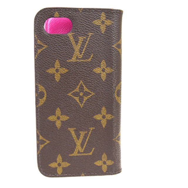 【中古】 ルイ・ヴィトン(Louis Vuitton) モノグラム iPhone 8 スマホケース カバー レザースマホ・携帯ケース ブラウン 08FB301
