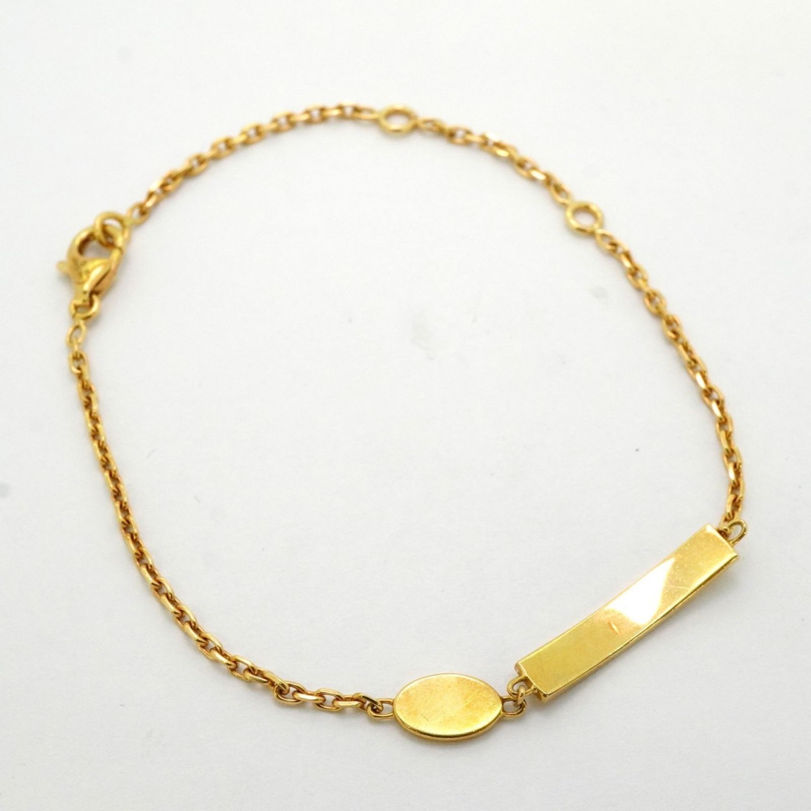 カルティエ Cartier カルティエ ブレスレット IDプレート 18KYG イエローゴールドレディース