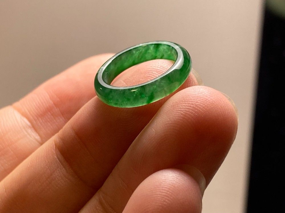L14-99 品 ピンキーリング 高氷種 陽緑 1.5号 グアテマラ産 A貨 本翡翠 くりぬき FORTGASGNV_COM_BR