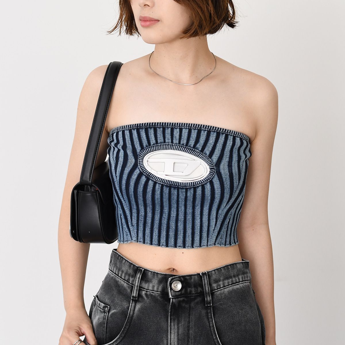 DIESEL ディーゼル トップス M-CLARKSVILLE チューブトップニット