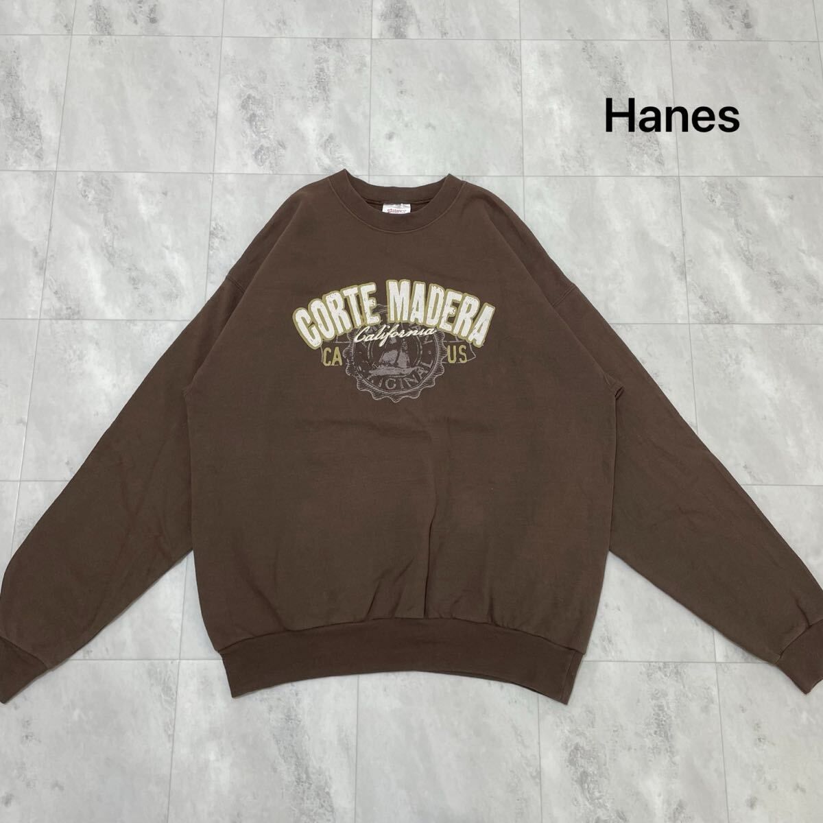 Hanes ヘインズ sweat スウェット トレーナー ビッグプリント