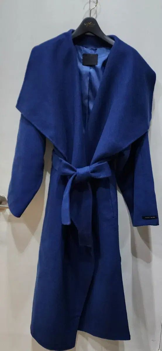 ウールカシミヤ コート ネイビーブルー フリーサイズ