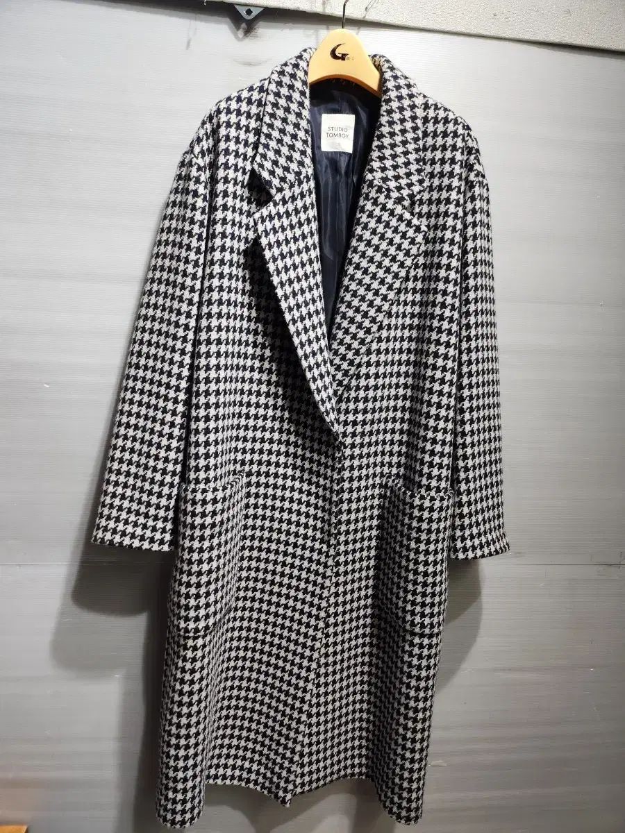 STUDIO TOMBOY スタジオトムボーイ ハウンドトゥース ロング コート