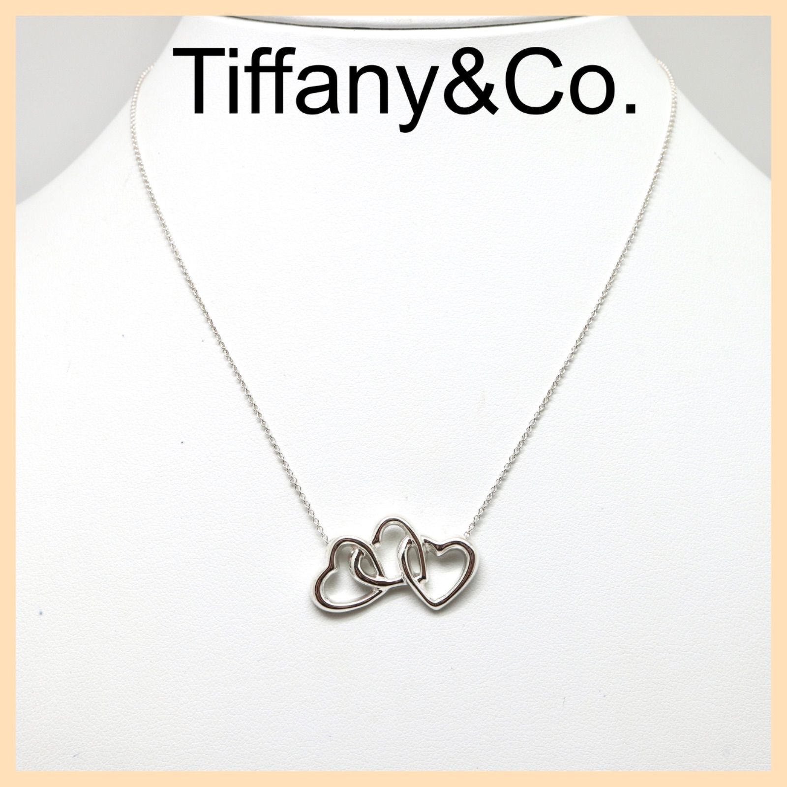 直送商品 ☆美品☆Tiffany&Co. シルバー925 ネックレス トリプルハート