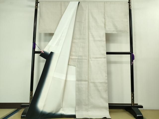 平和屋本店 上 本場大島紬 白大島 ロング丈 一元絣 ♥ DZAB1303kh5