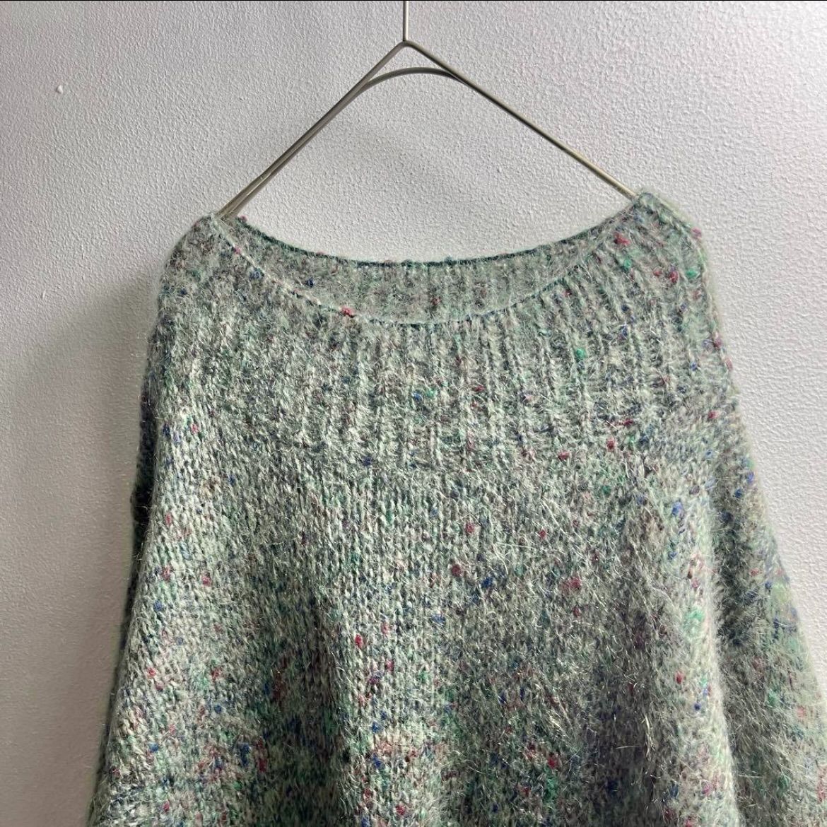 イタリア製 80s 70s ヴィンテージ ヨーロッパ モヘアニット シャギー