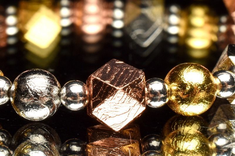 お買い得！ メテオライト(アルタイ隕石) 10mm ゴールドコーティング