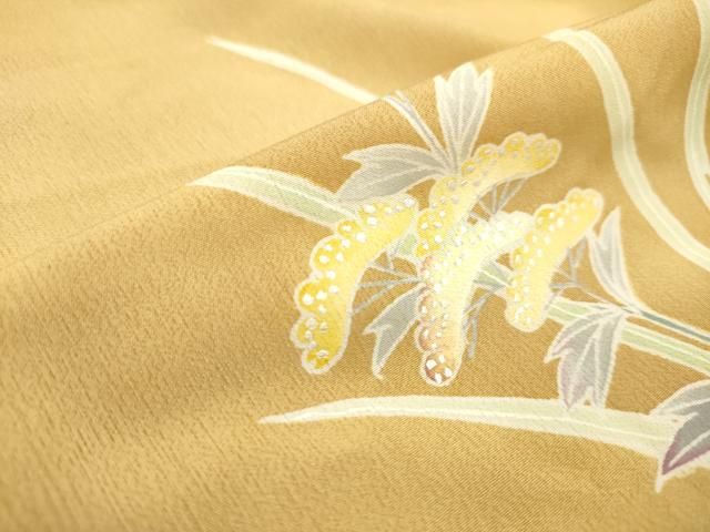 平和屋着物▽訪問着　単衣　女郎花　銀彩　正絹　逸品　DAAU3207op 平和屋着物▽訪問着 単衣 女郎花 銀彩 正絹 逸品 DAAU3207op - メルカリ